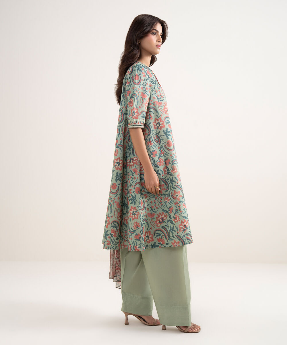 Women's Unstitched Lawn Multi Printed 3 Piece Suit