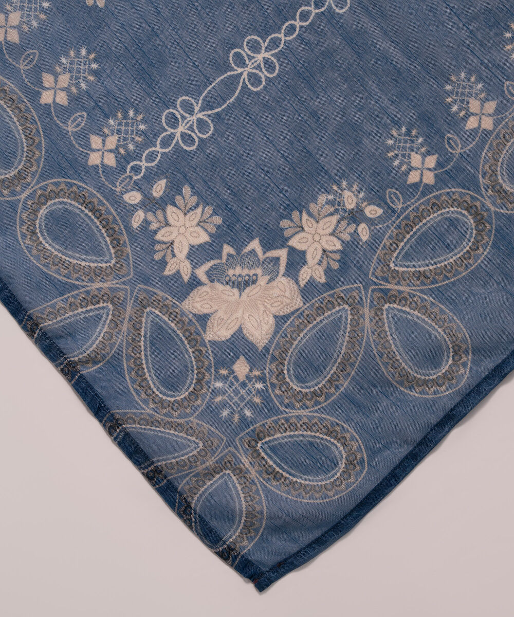 Manaar Printed Dark Blue Dupatta