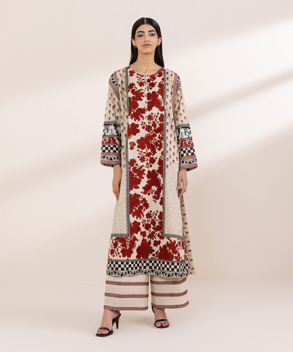 Women's RTW Lawn Multi Embroidered Boxy Shirt