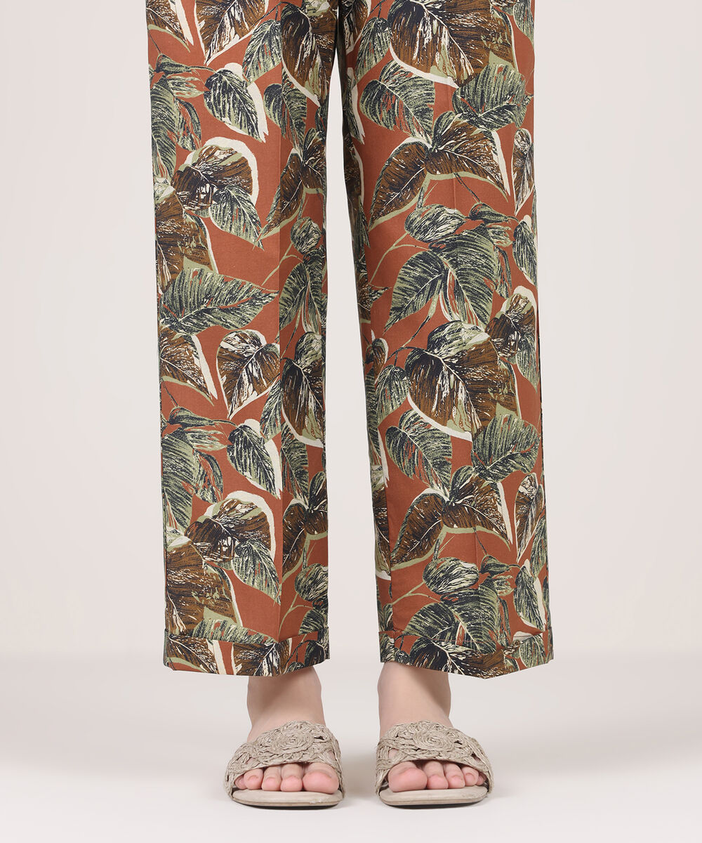 Women's RTW Cambric Multi Printed Straight Pants