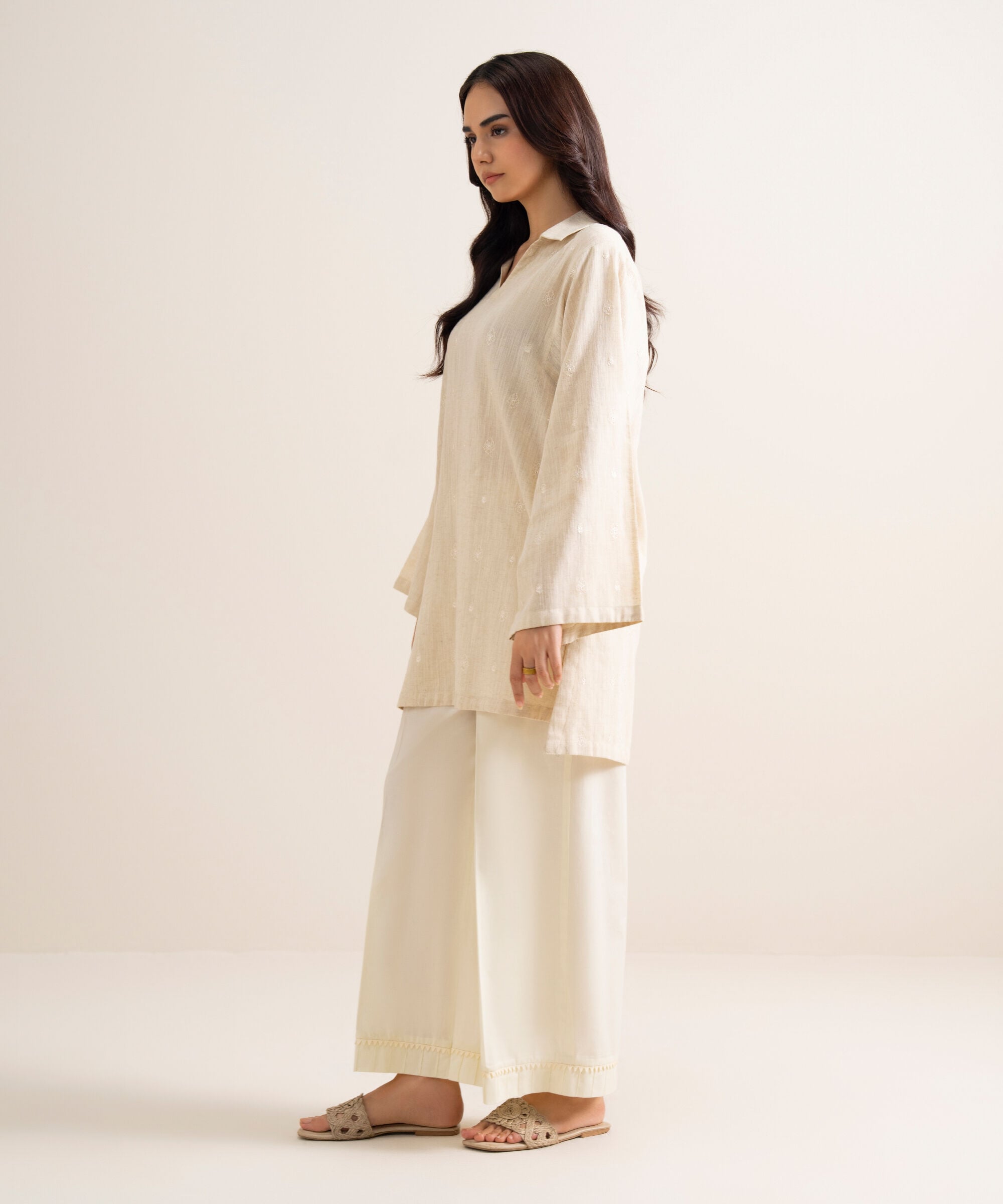 Unstitched Linen Shirt 2PEUSTW24V28