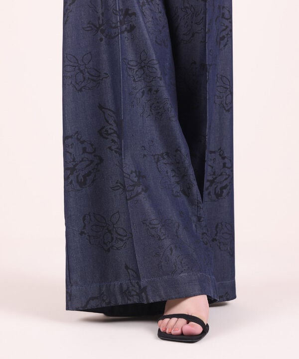 Printed Denim Sharara null