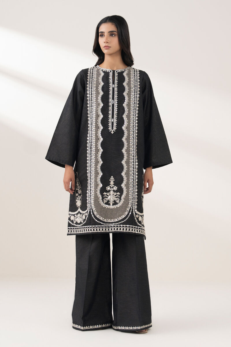 2 Piece - Embroidered Zari Khaddar Suit