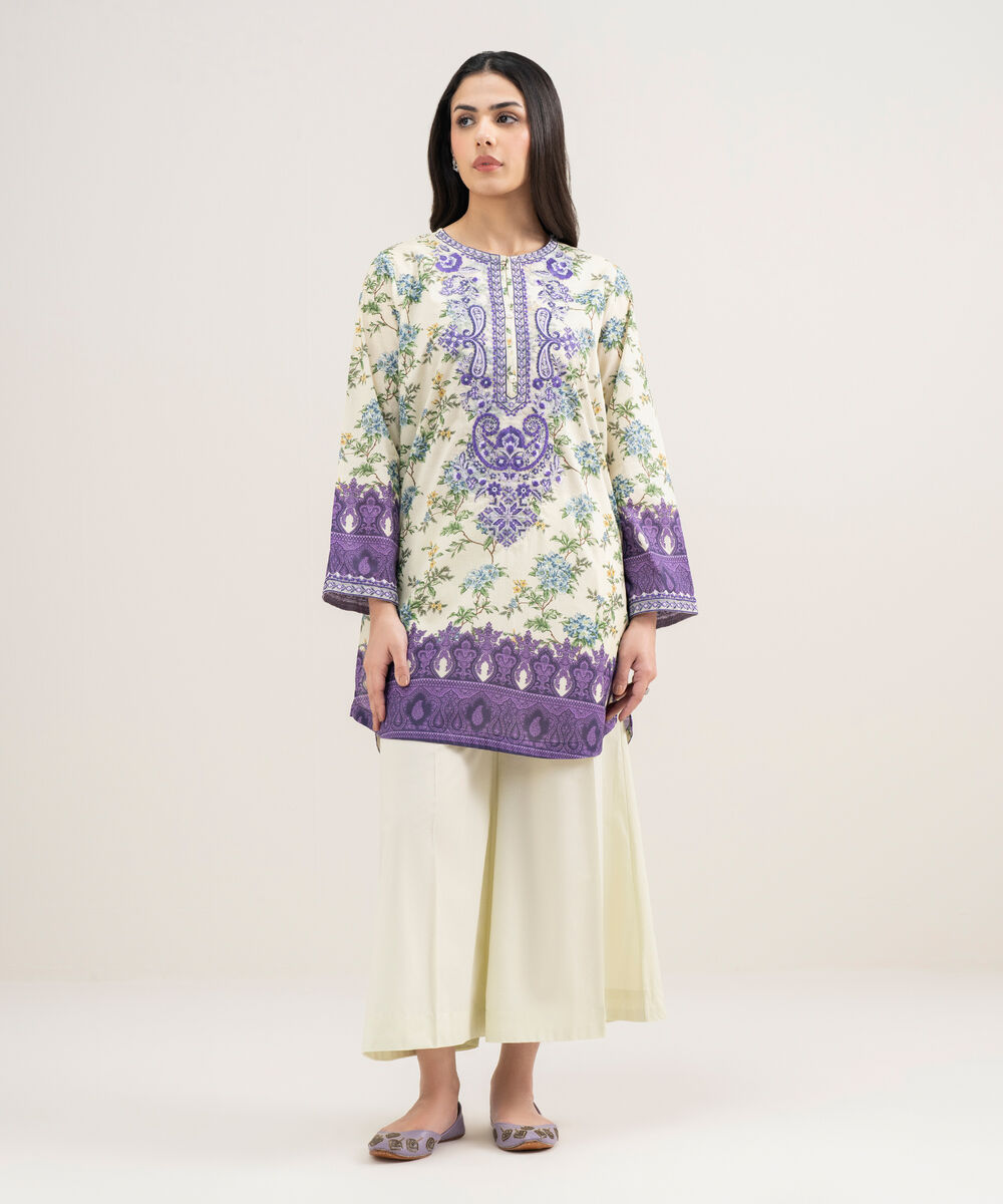 Women's RTW Lawn Embroidered Multi Straight Shirt