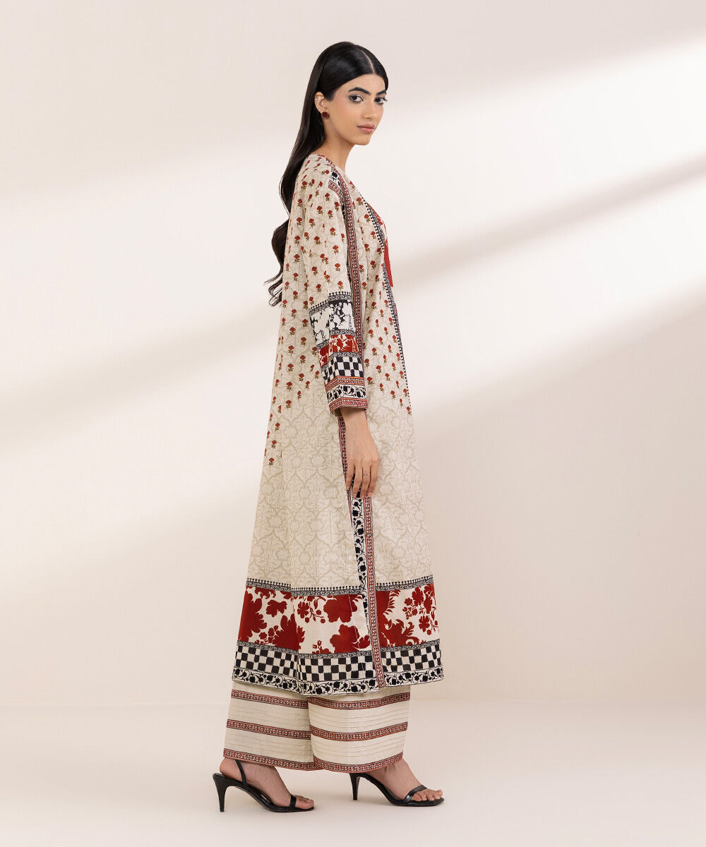 Women's RTW Lawn Multi Embroidered Boxy Shirt