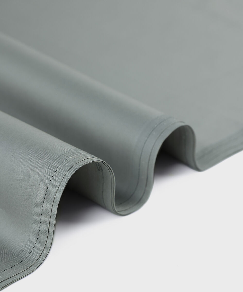 Men Unstitched Cotton Green Full Suit Fabric