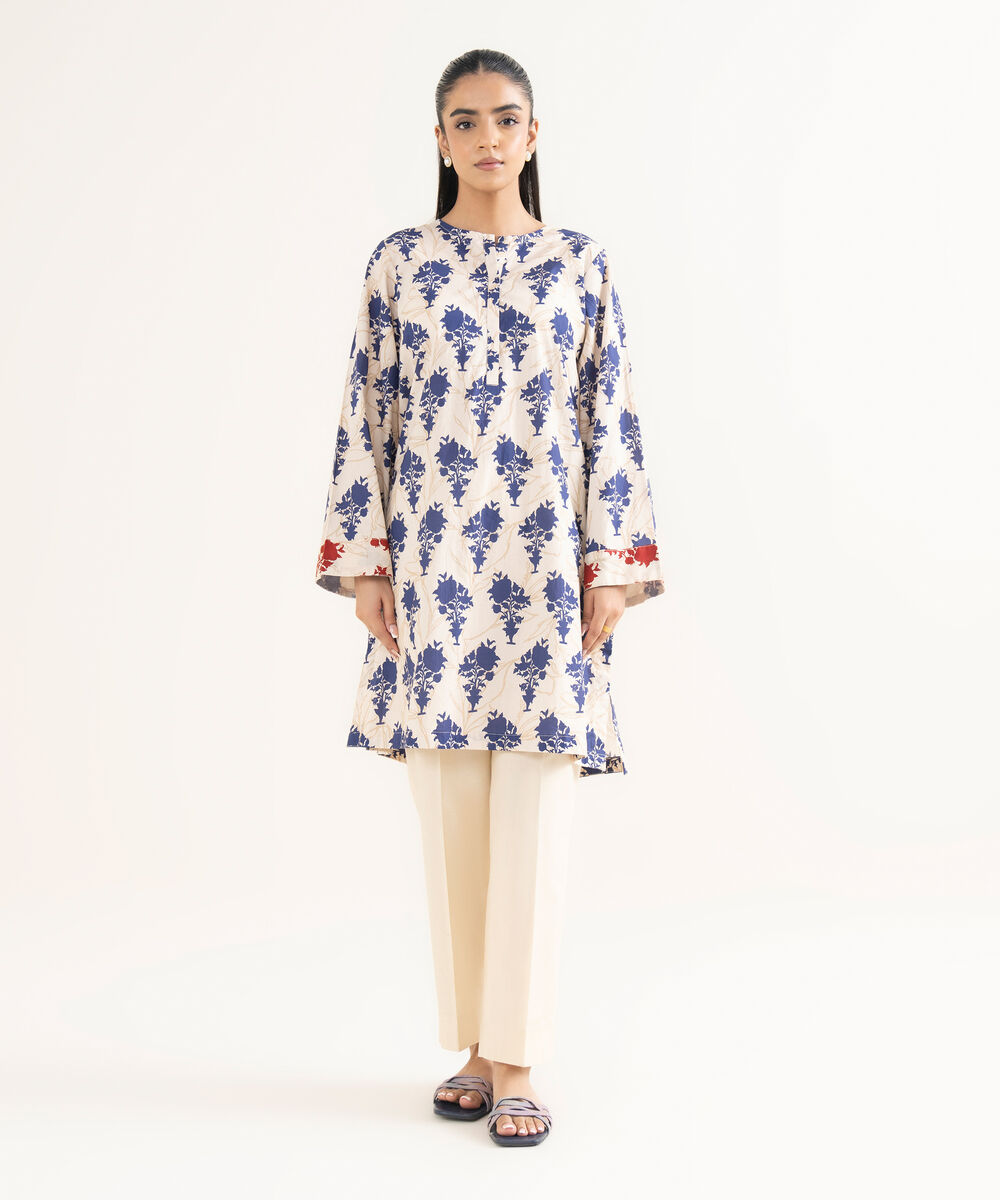 Women's RTW Textured Viscose Printed Straight Multi Shirt
