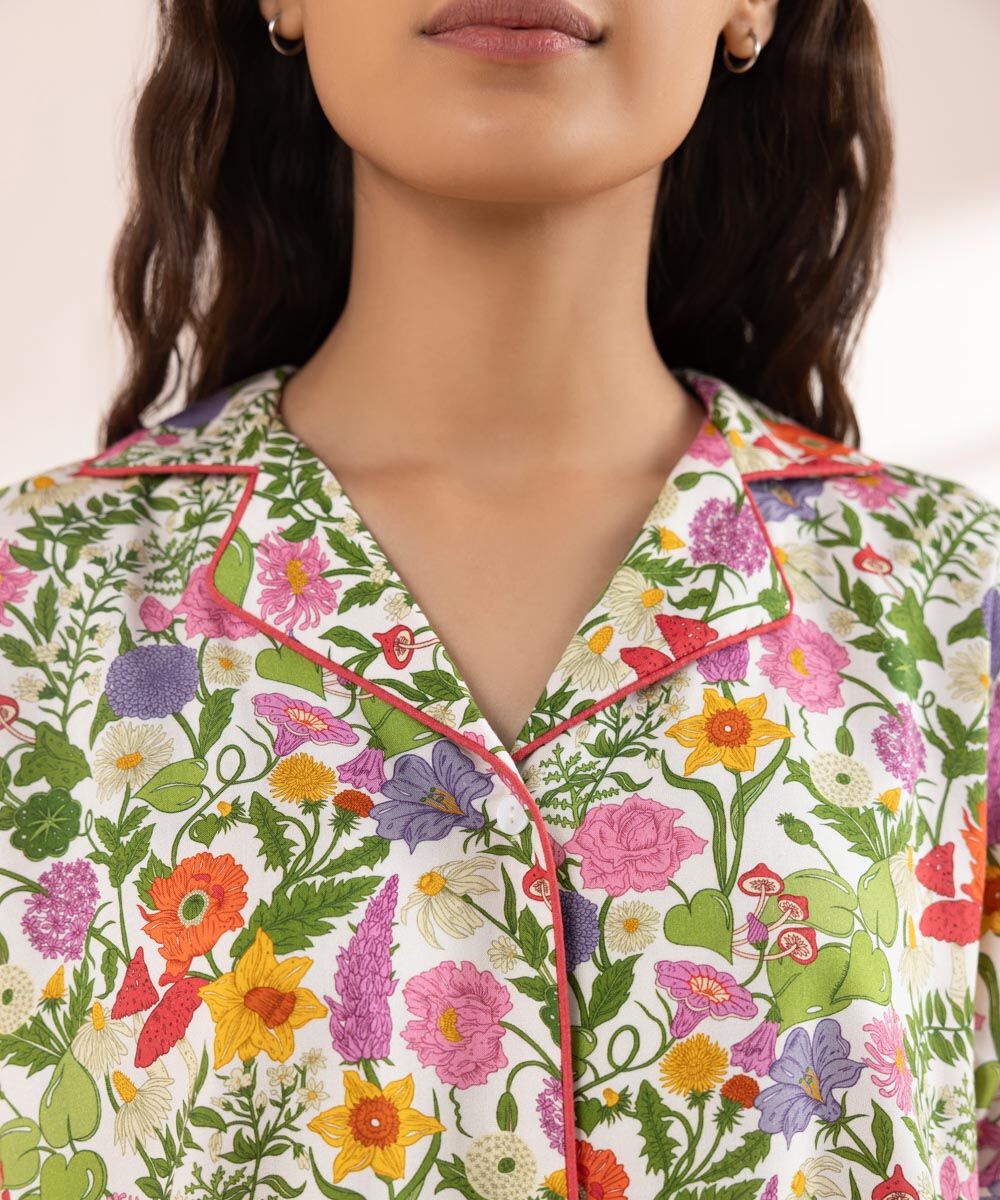 Women's Sleepwear Printed Viscose PJ Set