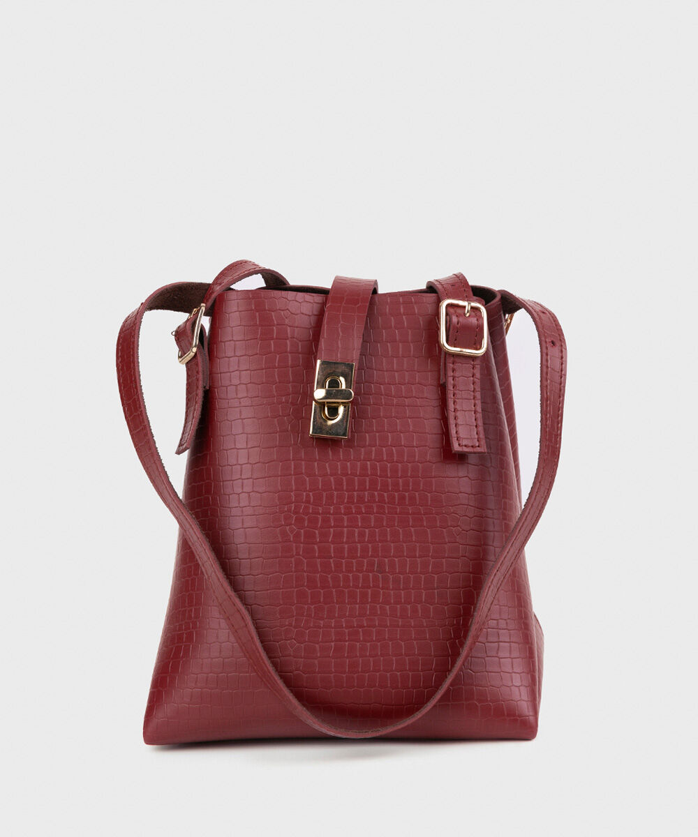Woman - Red Maroon Top Handle Bag