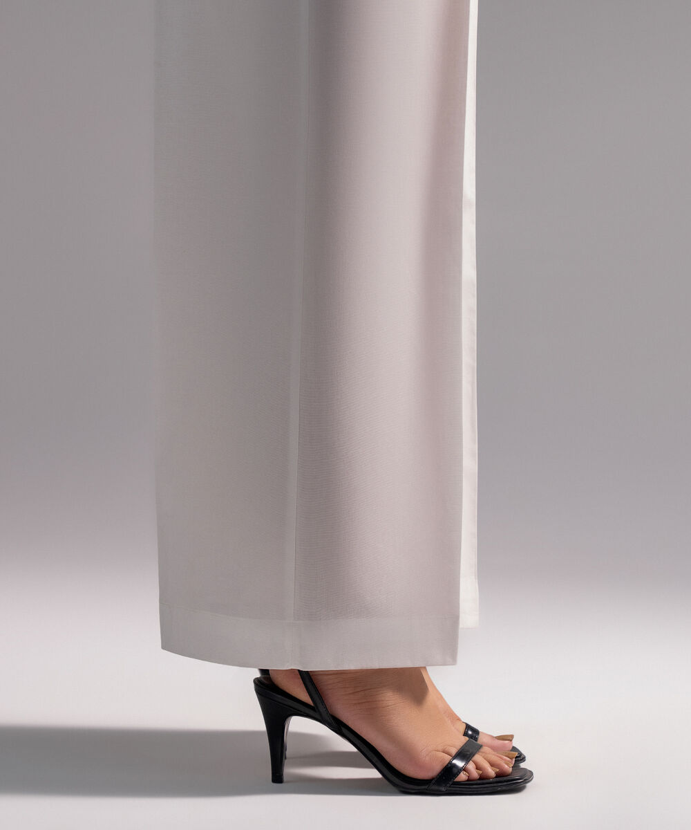 Women's RTW Cambric Solid White Culottes