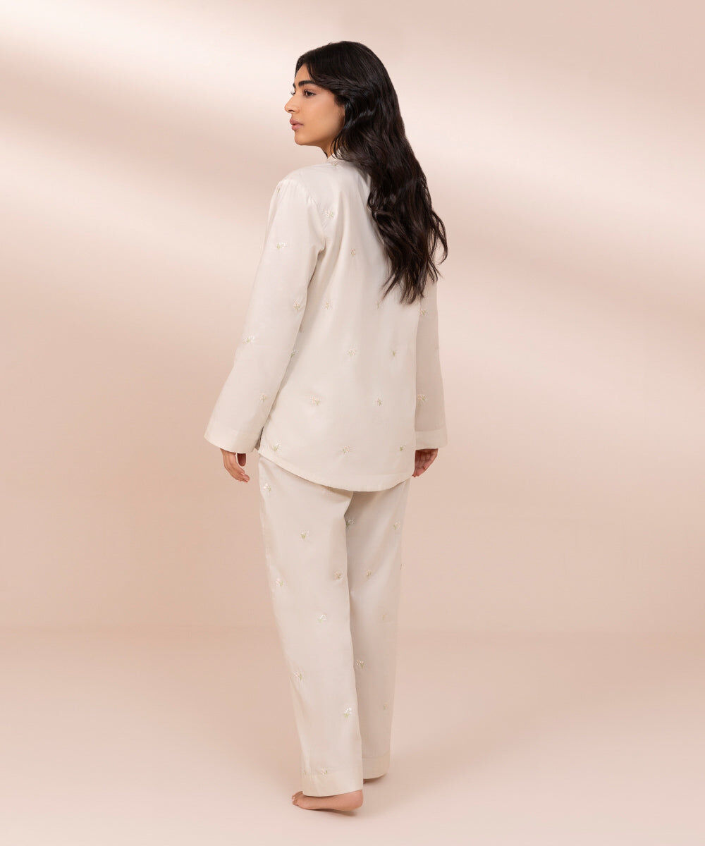 Women's Sleepwear Embroidered PJ Set