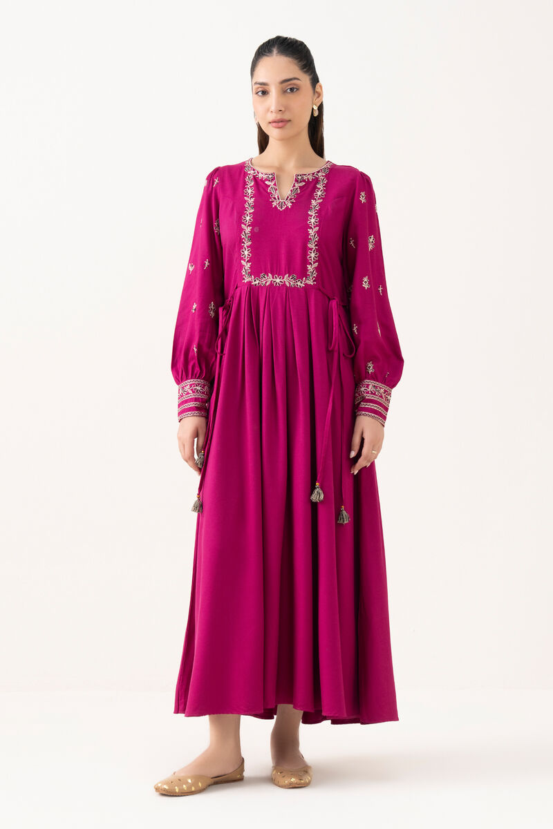 Embroidered Viscose Marina Dress