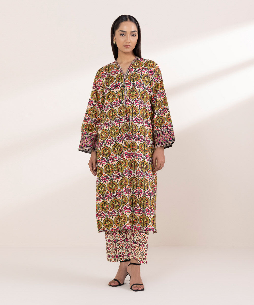 Women's RTW Cotton Viscose Multi Embroidered Boxy Shirt