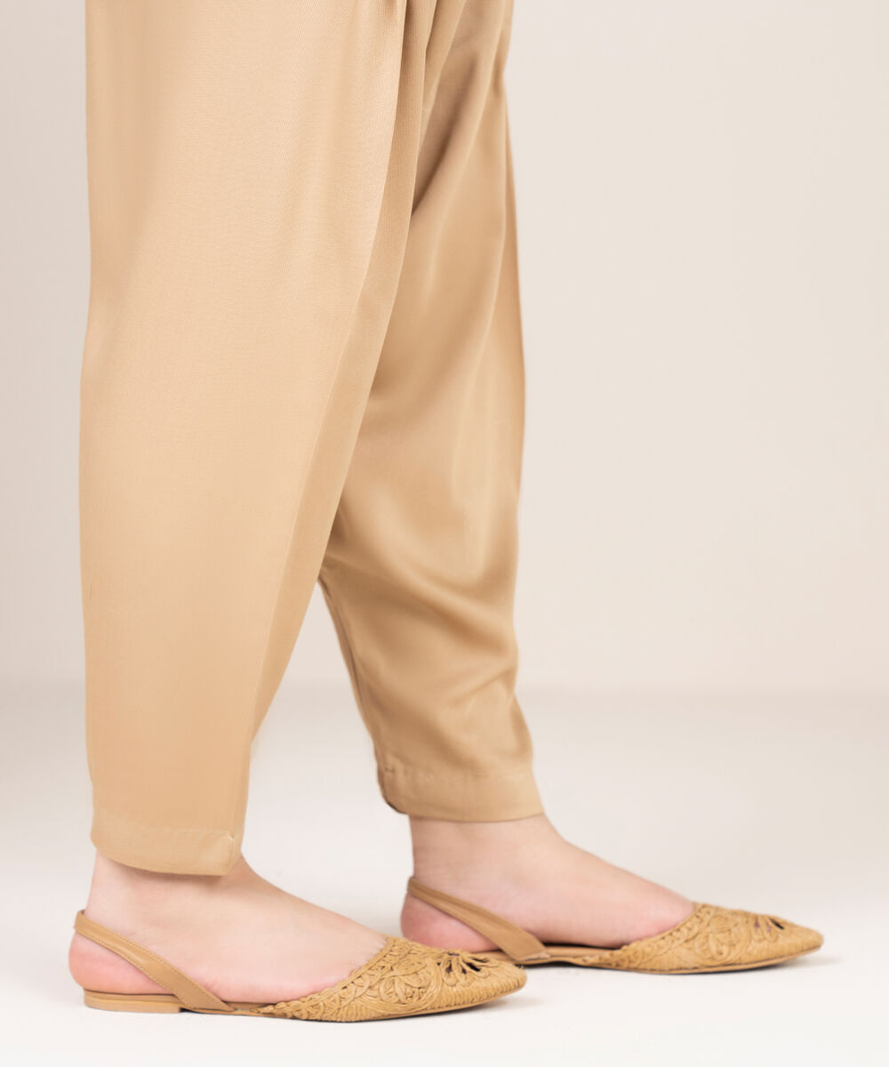 Women's RTW Bedford Solid Beige Shalwar