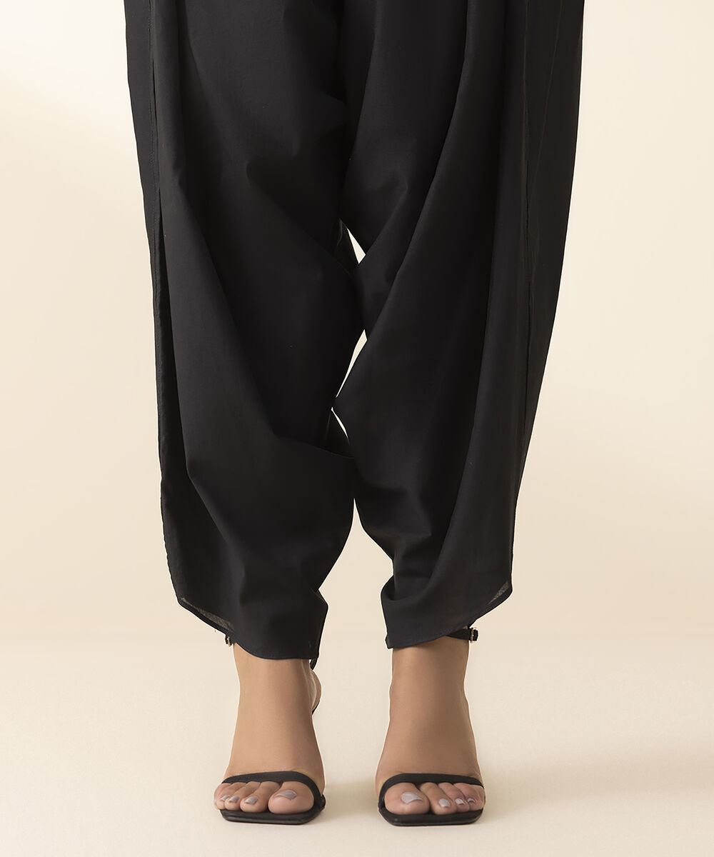 Unstitched Women's Black Textured Lawn 3 Piece Suit