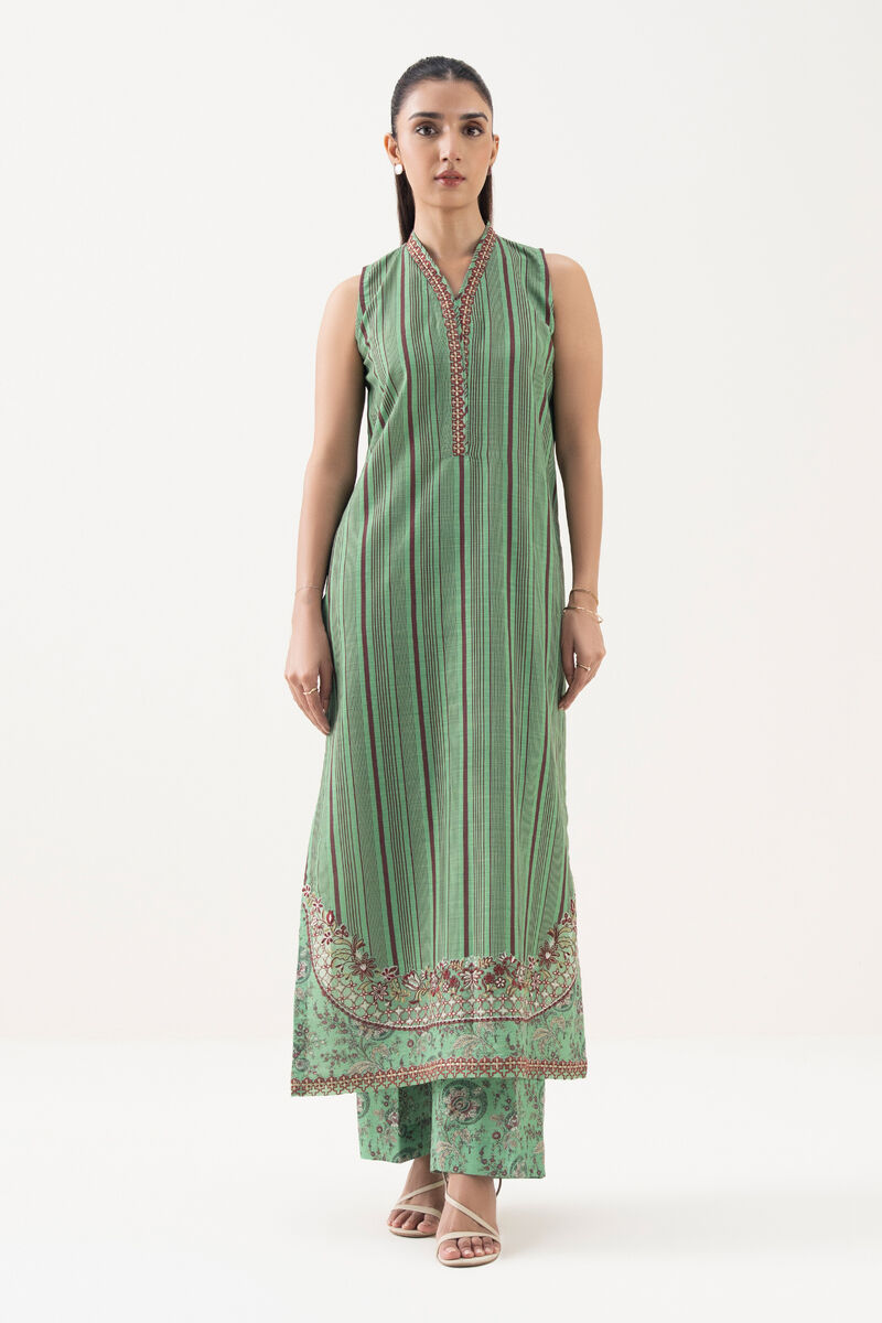 2 Piece - Embroidered Khaddar Suit