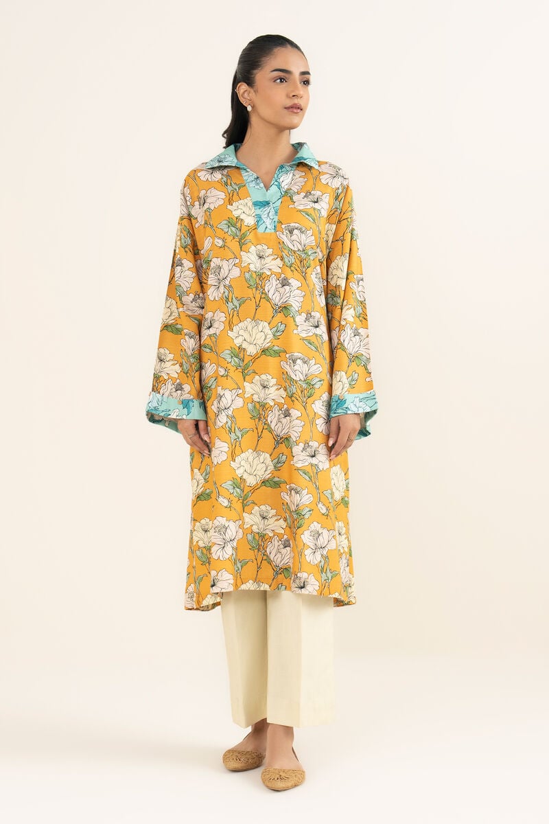 Printed Arabic Khaddar Shirt