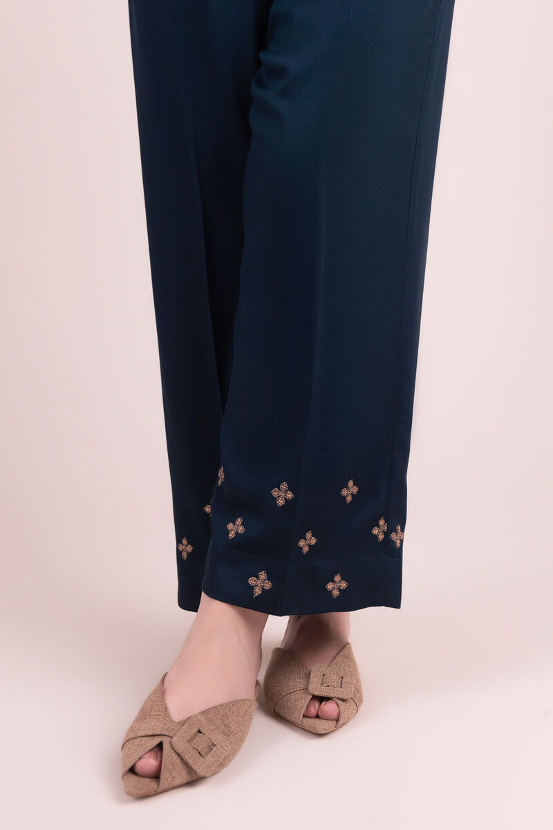 Embroidered Bedford Straight Pants
