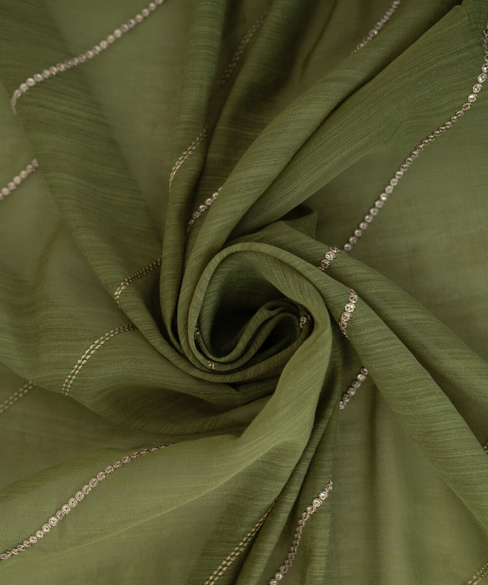 Embroidered Manaar Green Dupatta