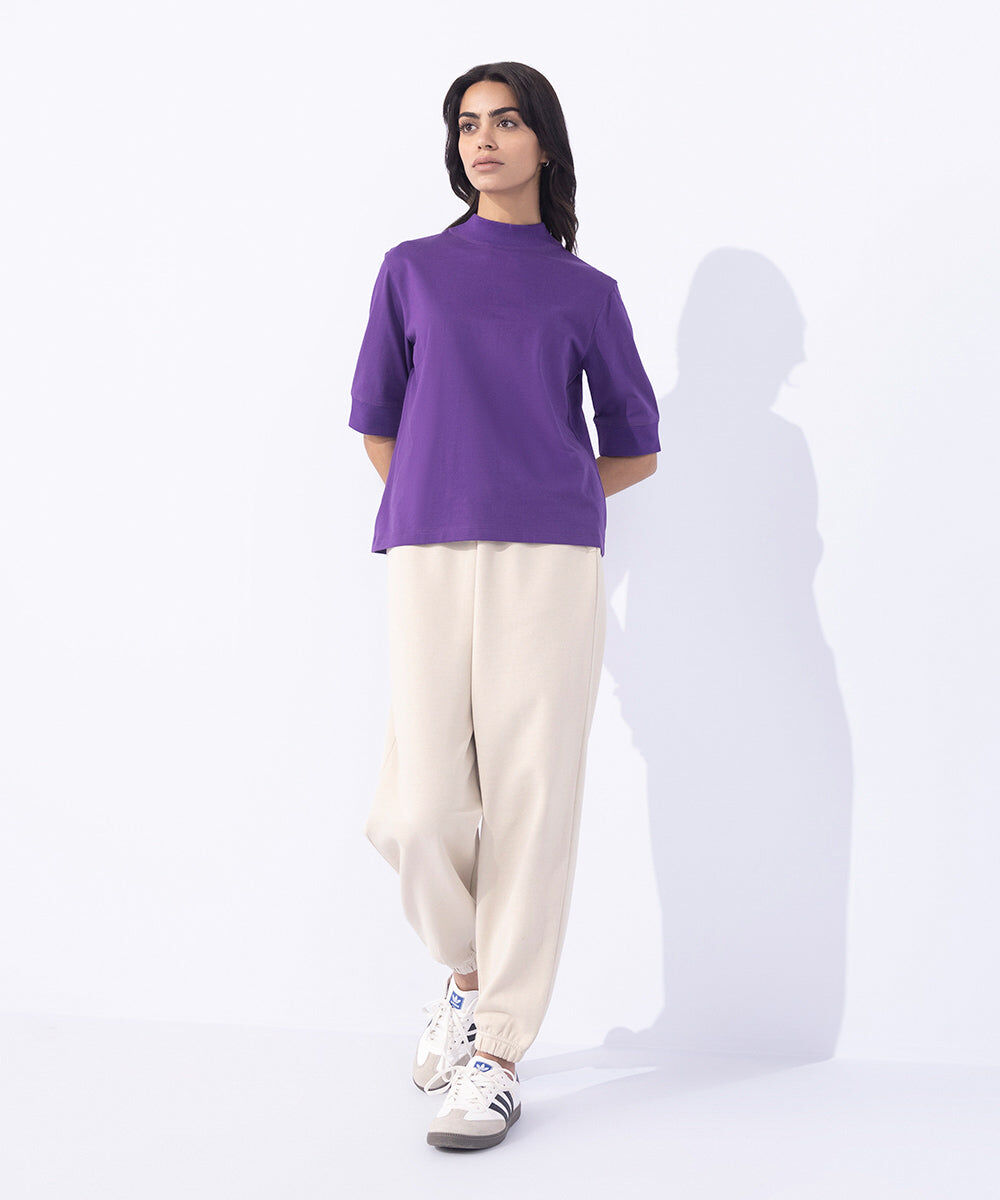 Woman - Purple Heavy Weight Short Sleeve T-Shirt