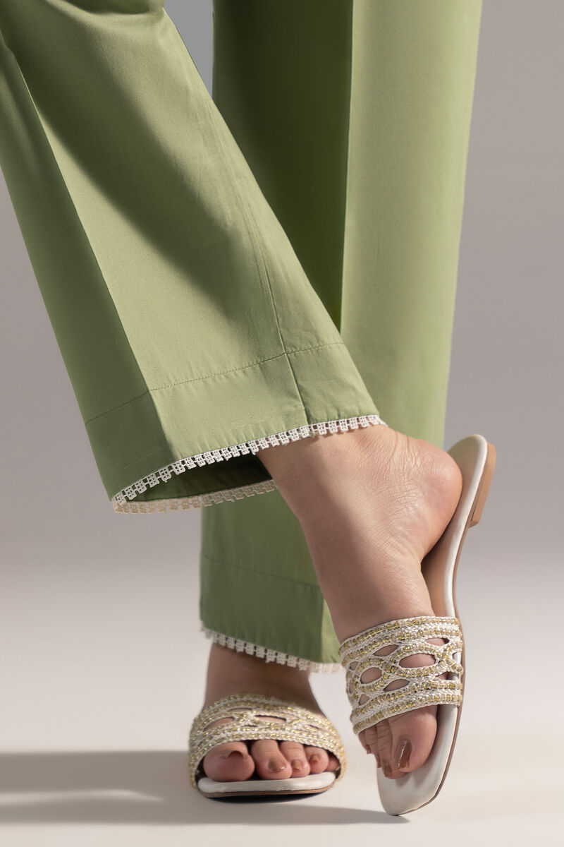 Solid Cambric Straight Pants