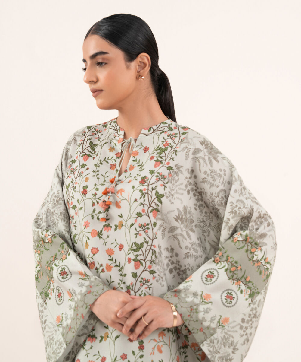 Women's Unstitched Viscose Khaddar Grey  3 Piece Suit