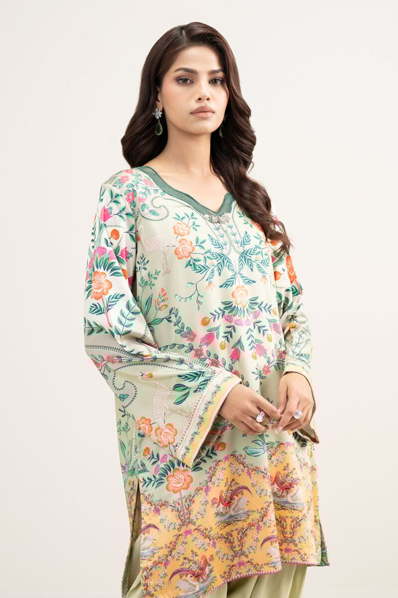 Embroidered Viscose Satin Shirt