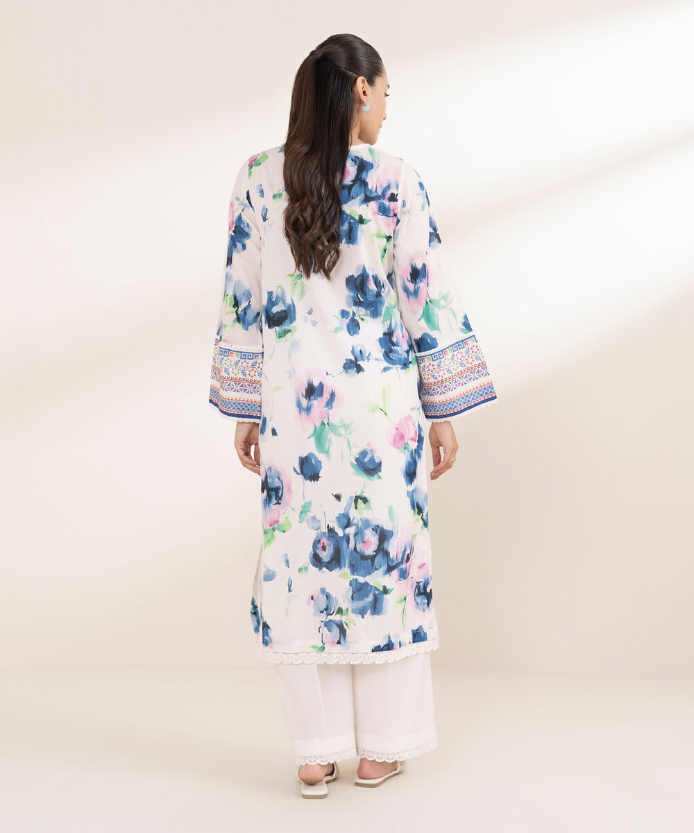 Women's RTW Lawn Multi Printed A-Line Shirt