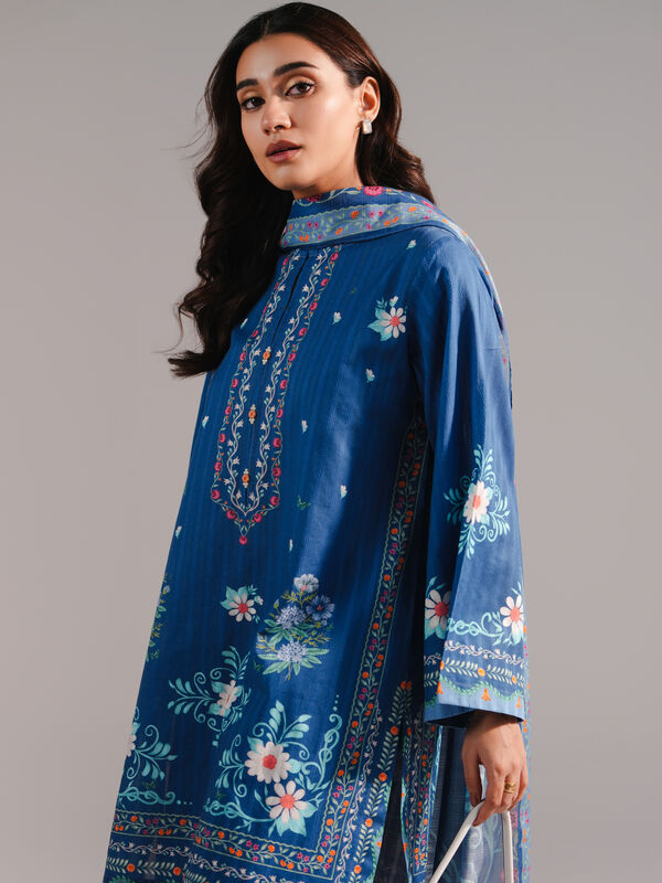 3 Piece - Printed Dobby Suit