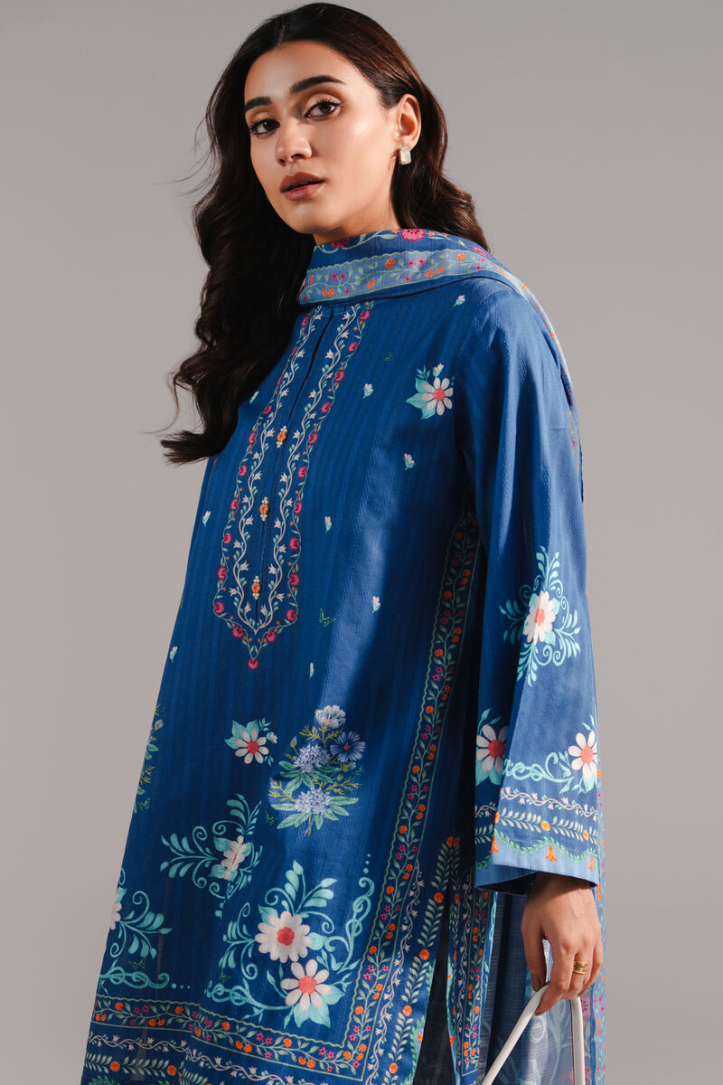 3 Piece - Printed Dobby Suit