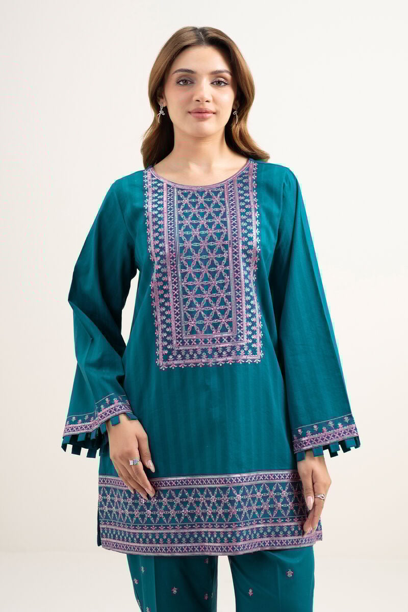 2 Piece - Embroidered Dobby Suit