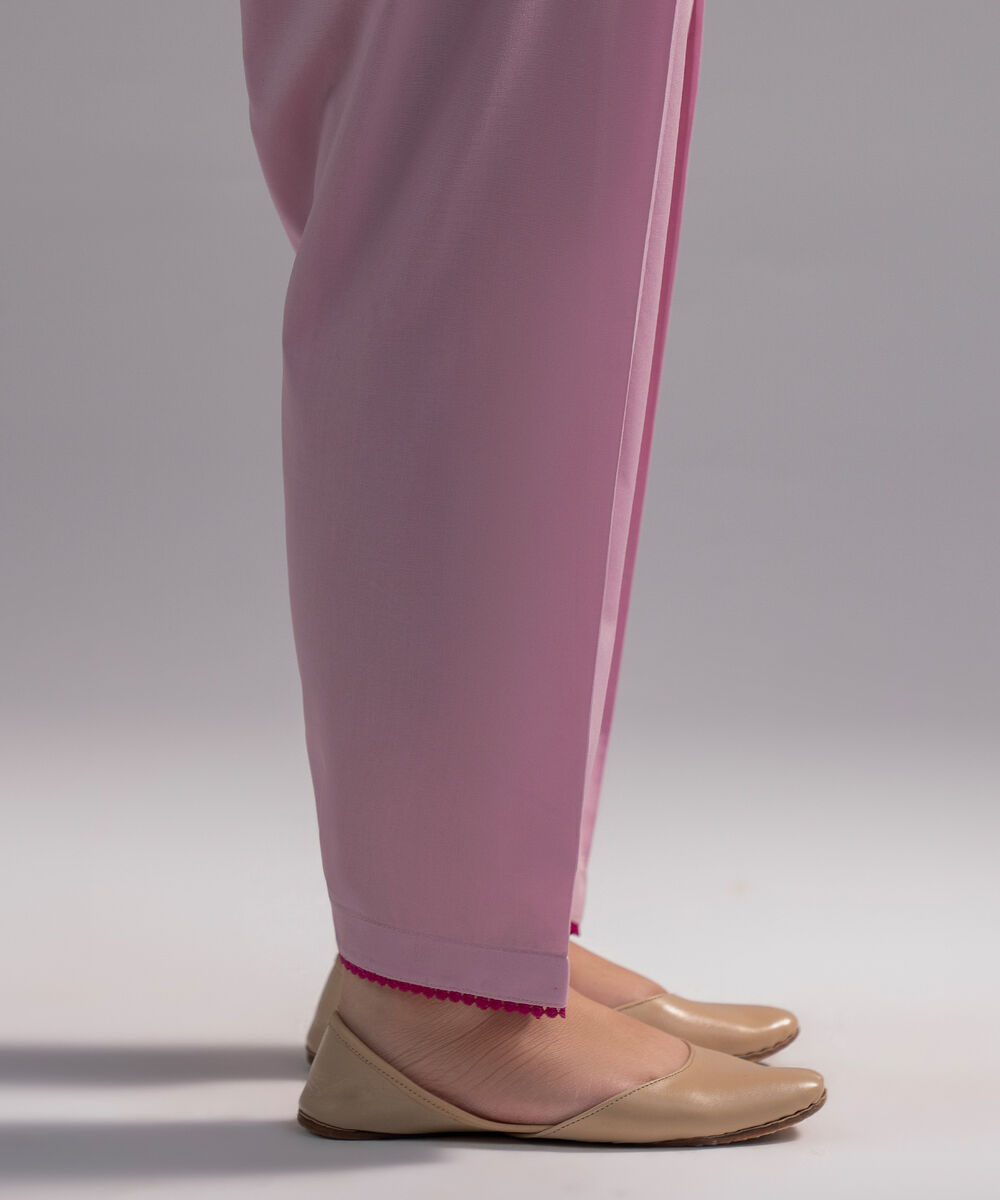Women's RTW Cambric Solid Lilac Skinny Shalwar