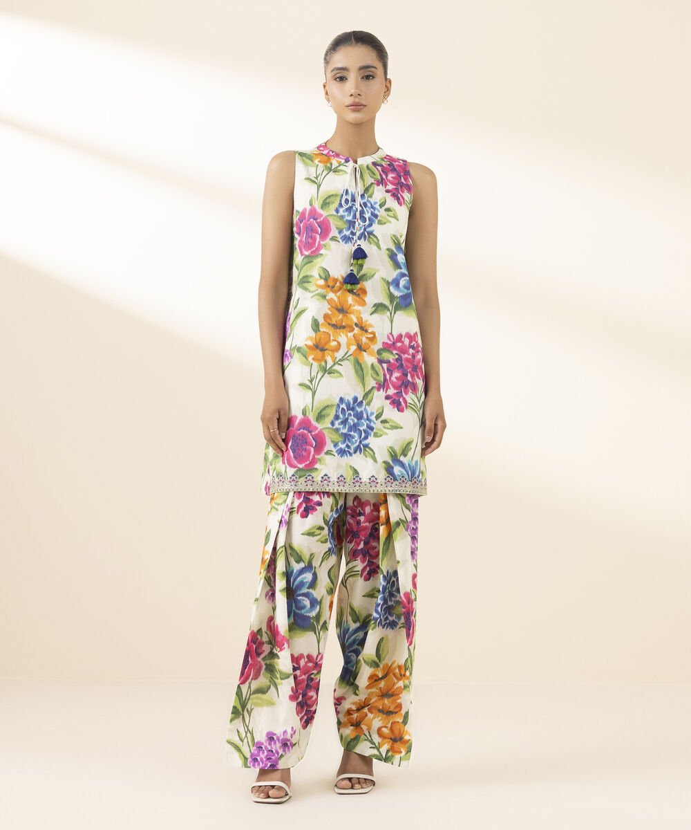 Unstitched Women's Multi Lawn Shirt Trousers