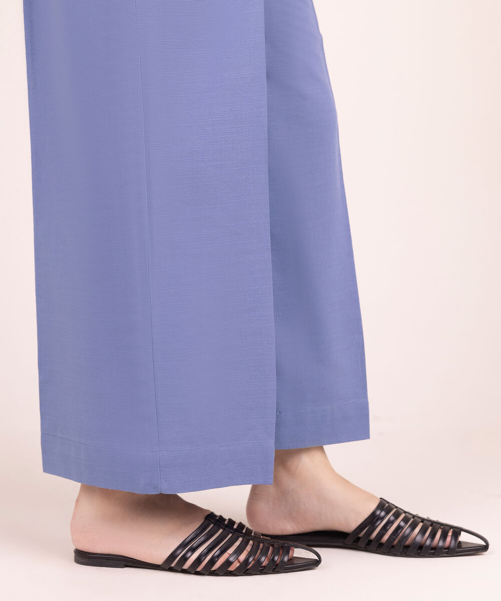 Women's RTW Khaddar Solid Light Purple Culottes