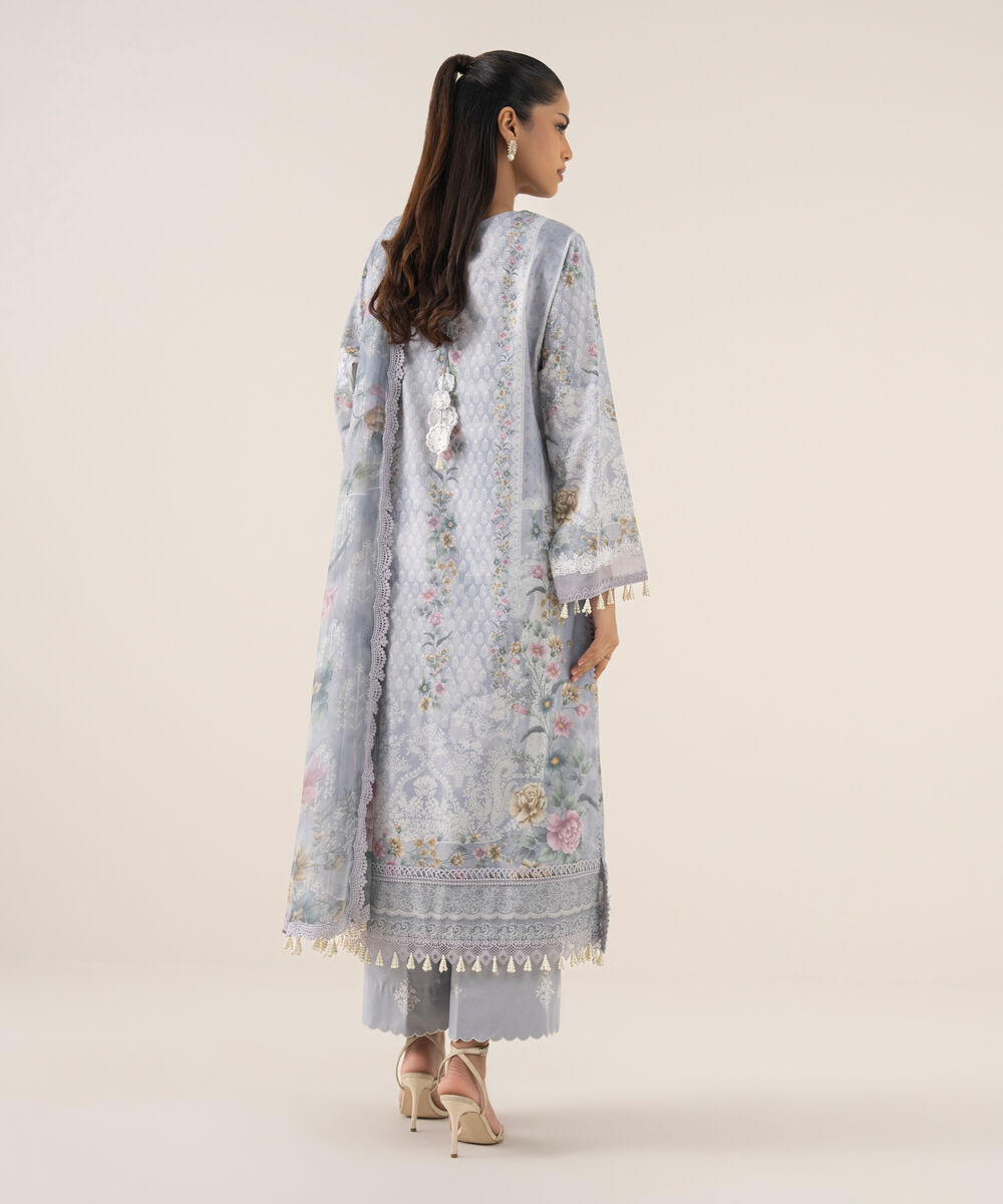 Women's Unstitched Pima Lawn Printed Three Piece Suit