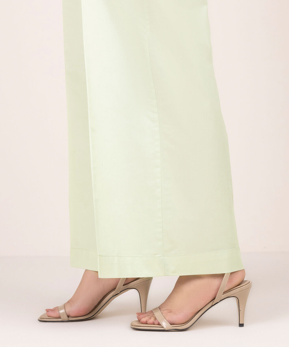 Women's RTW Cambric Solid Green Culottes