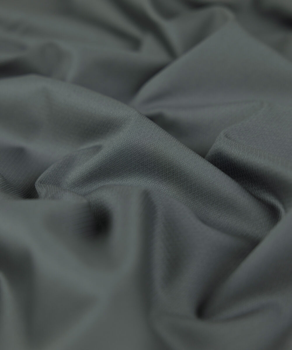 Men Unstitched Cotton Grey Full Suit Fabric