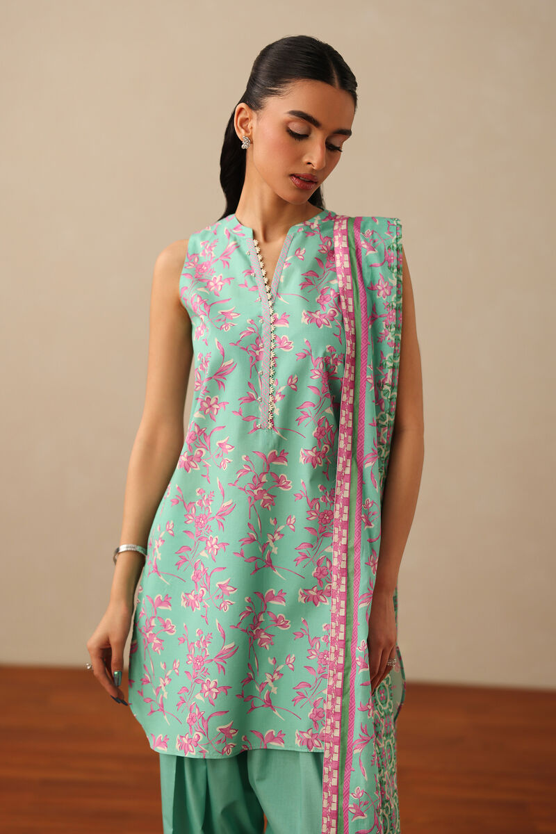 3 Piece - Printed Lawn Suit