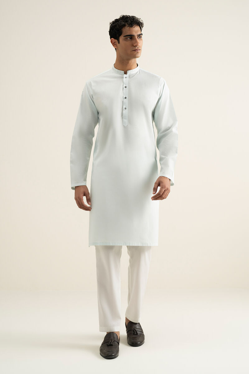 Embroidered Cotton Kurta