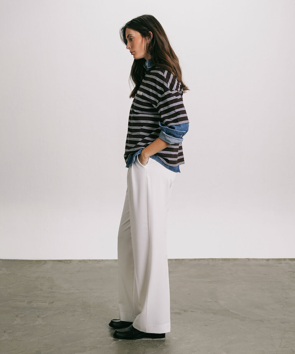 Women's Western Wear Brown Yarn Dyed T-Shirt