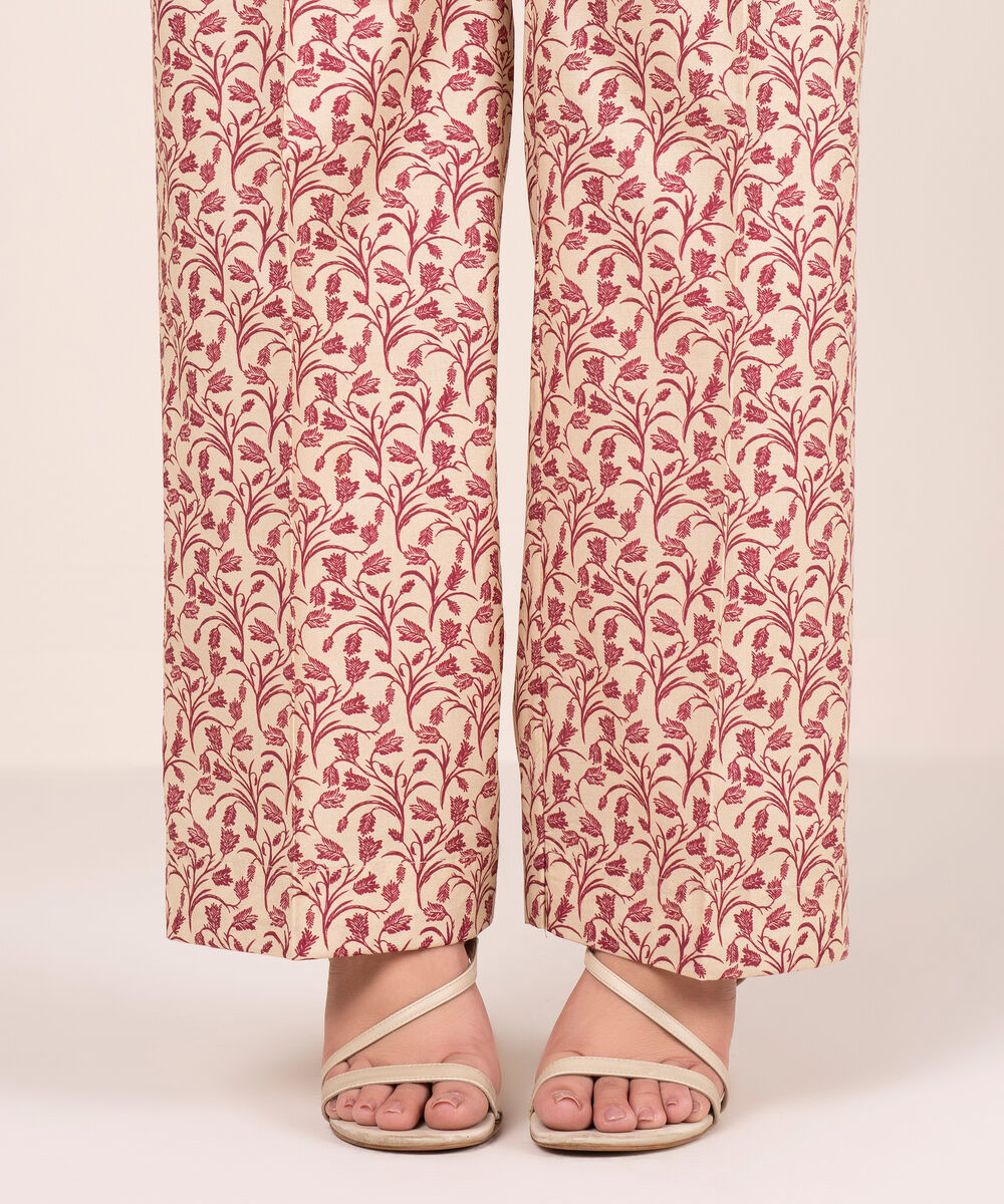 Women's RTW Cambric Printed Red Culottes