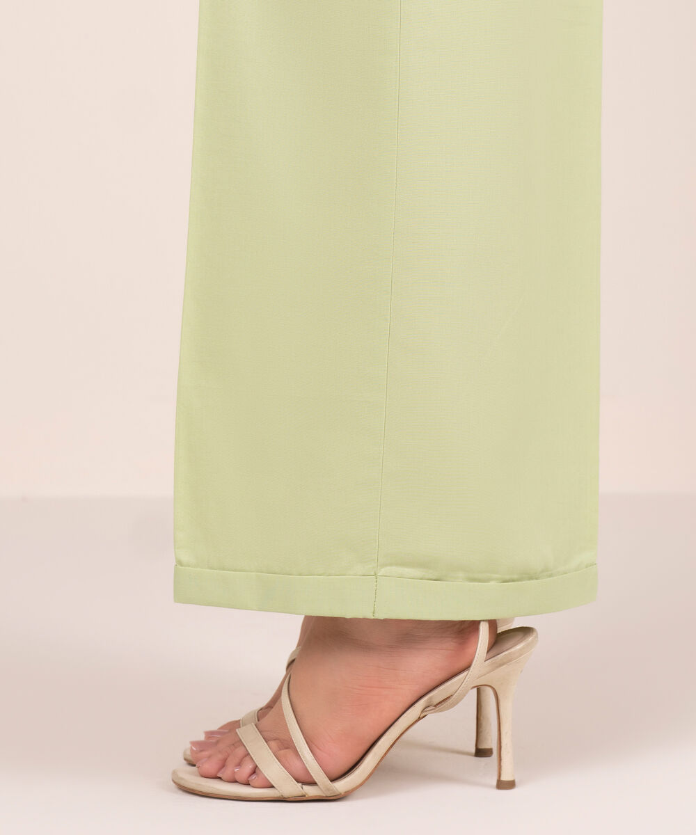 Women's RTW Cambric Solid Green Culottes