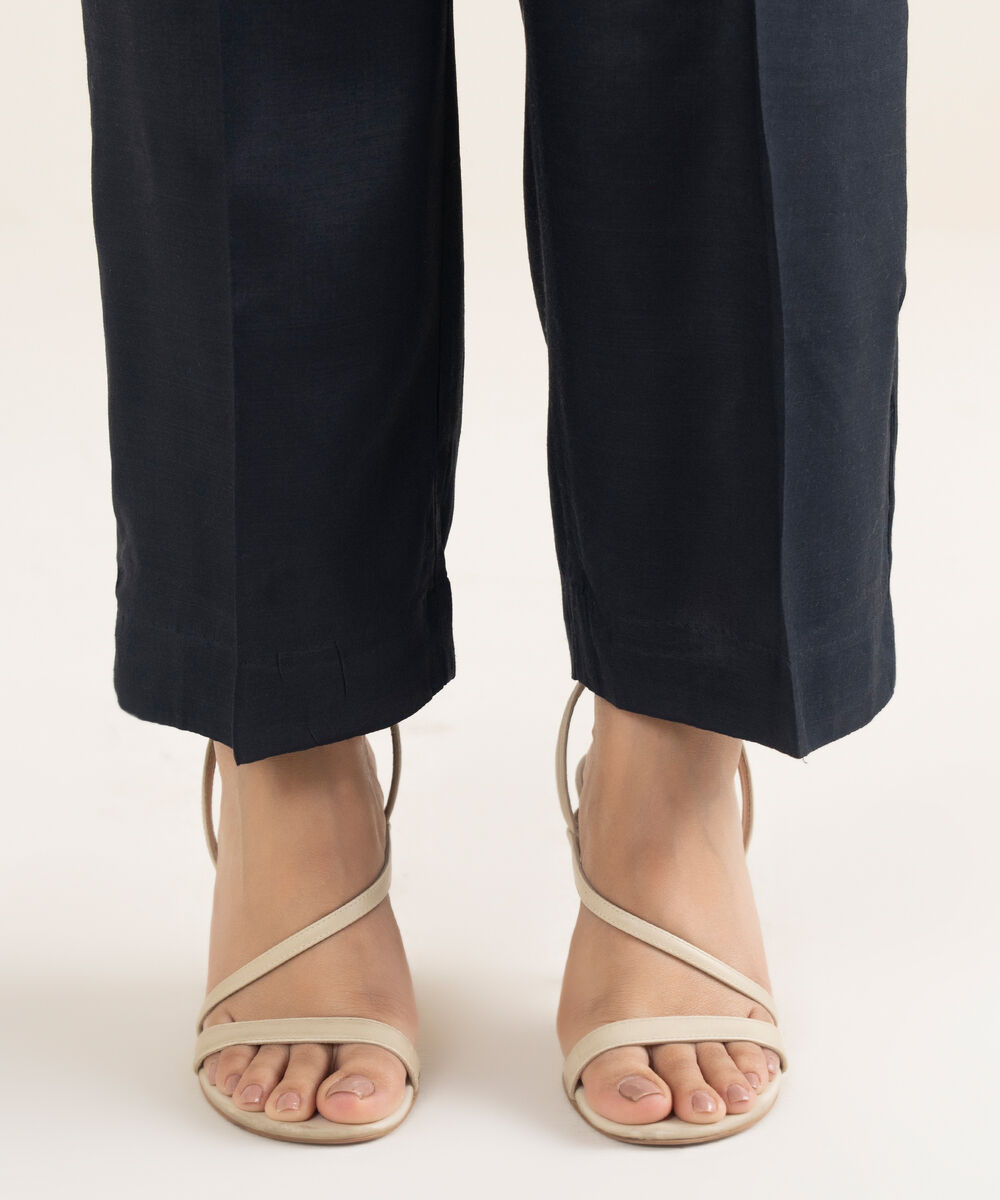 Women's RTW Bemberg Chamoz Printed Black 2 Piece Suit