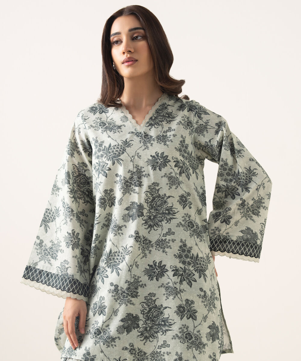 Women's Unstitched Lawn Printed Multi 2 Piece Suit
