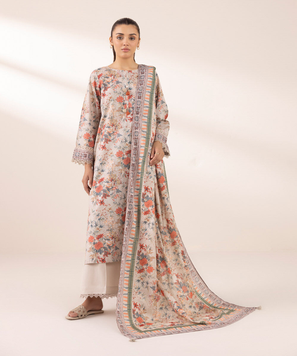 Women's RTW Lawn Multi Printed A-Line Shirt