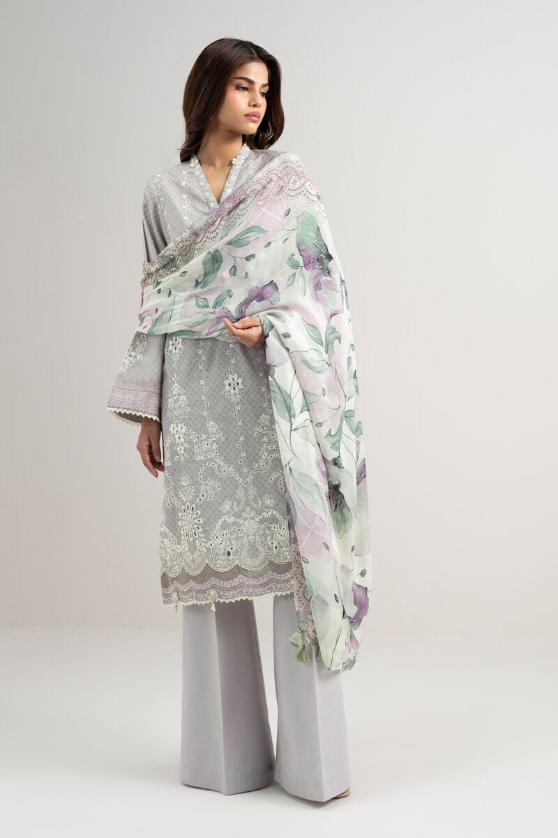 3 Piece - Embroidered Jacquard Suit