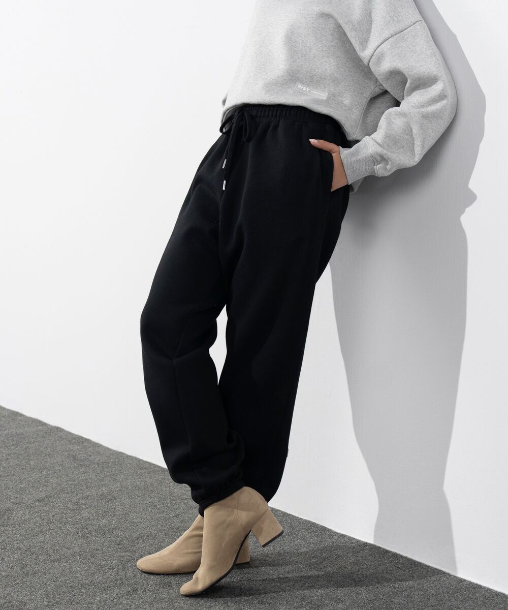 Women's Western Wear Black Fleece Jogging Trousers