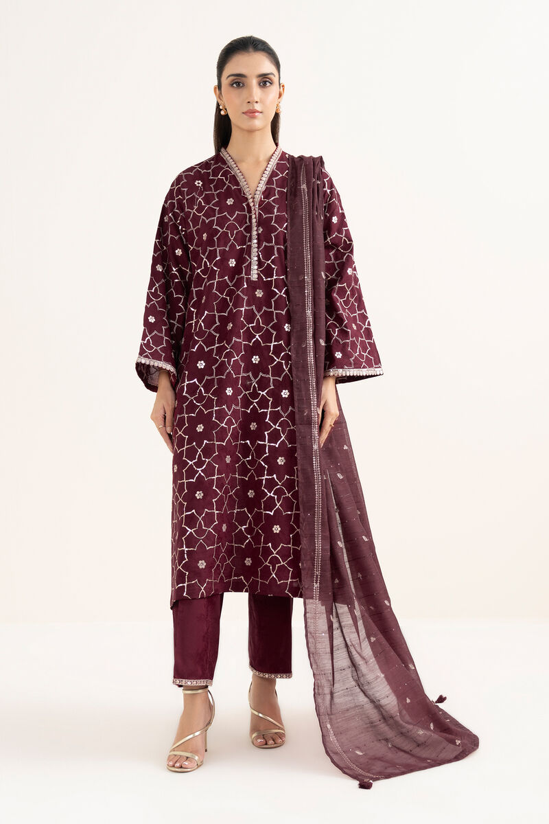 Embroidered Manaar Dupatta