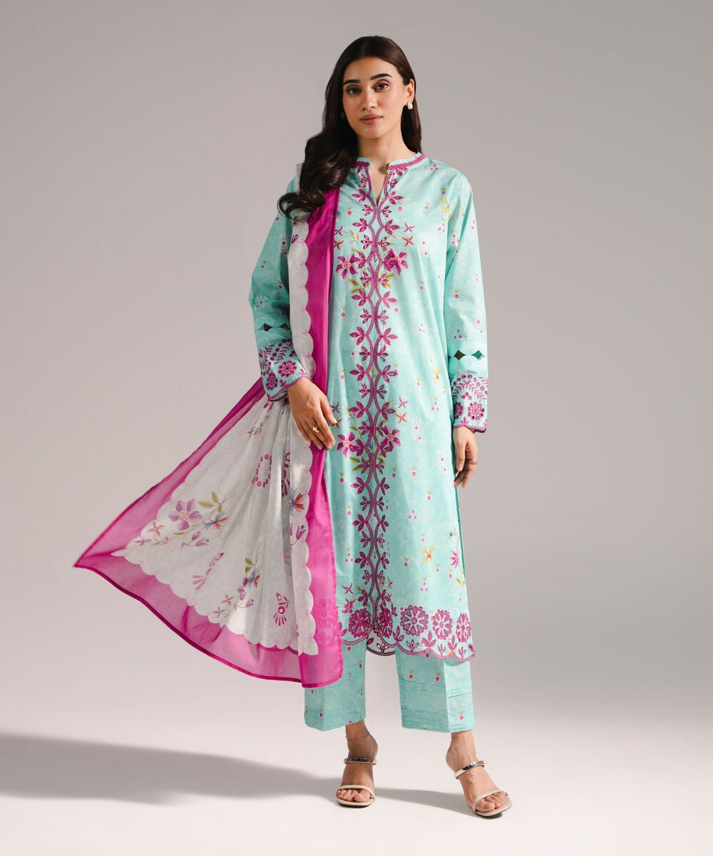 Lawn Printed Grey Dupatta