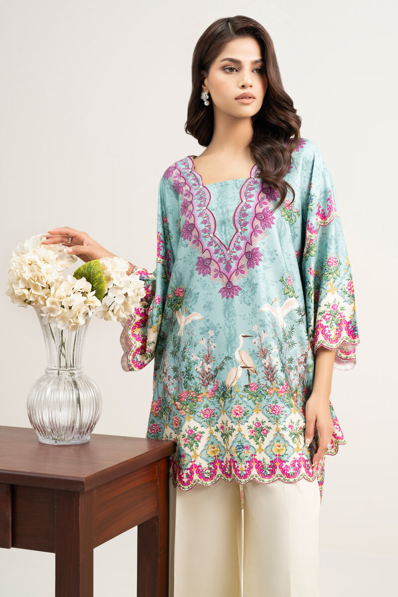 Printed Viscose Satin Shirt